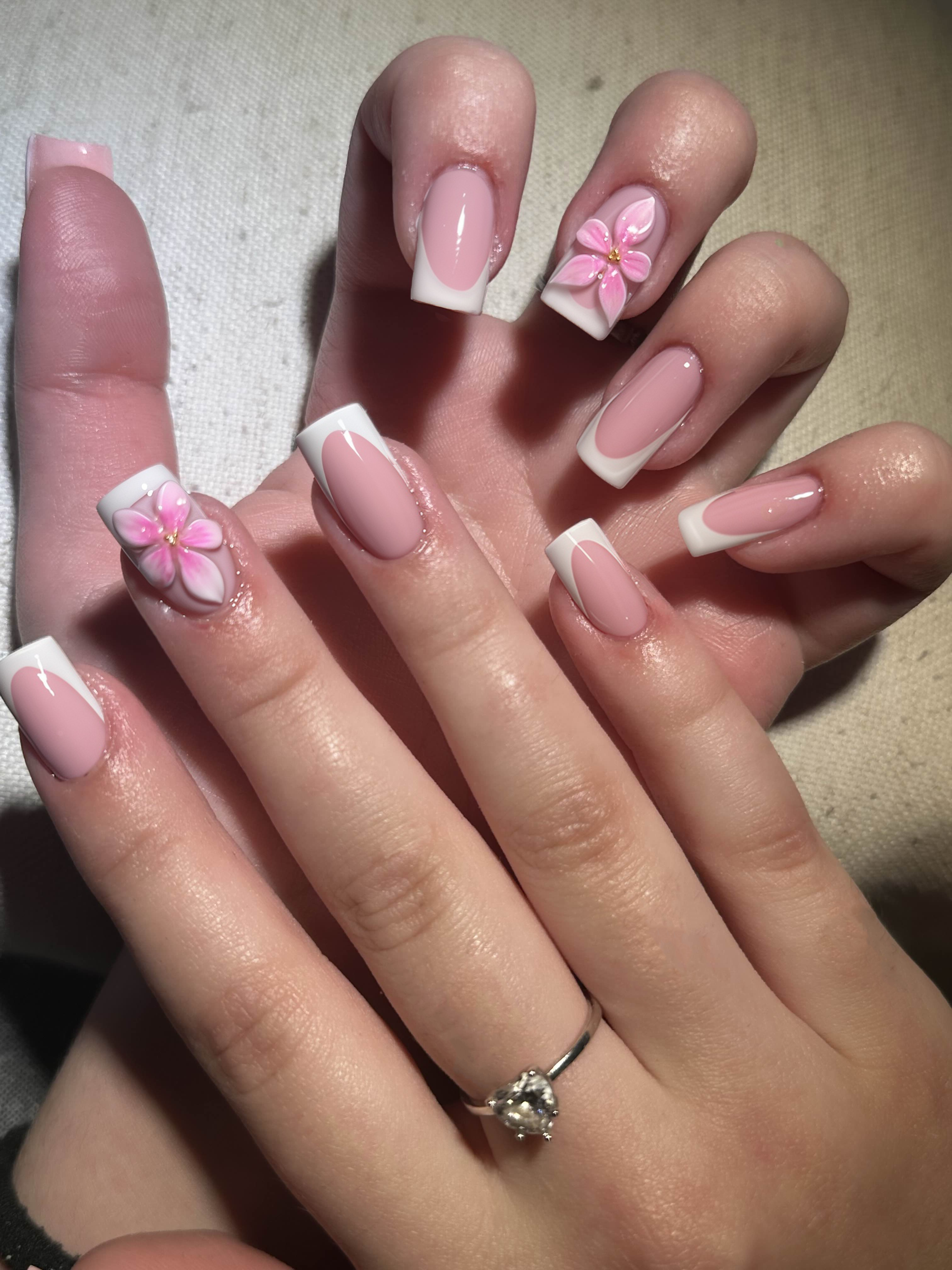French tips classic elegance